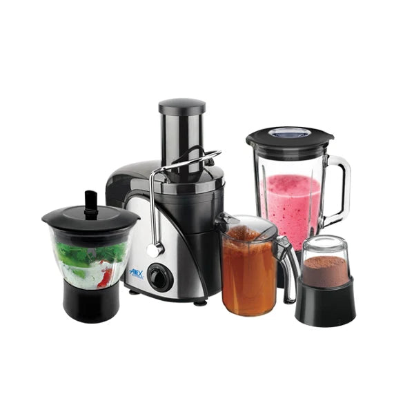 Anex 4-in-1 Juicer Blender Chopper & Grinder - Black (AG-189) - Win Bachat