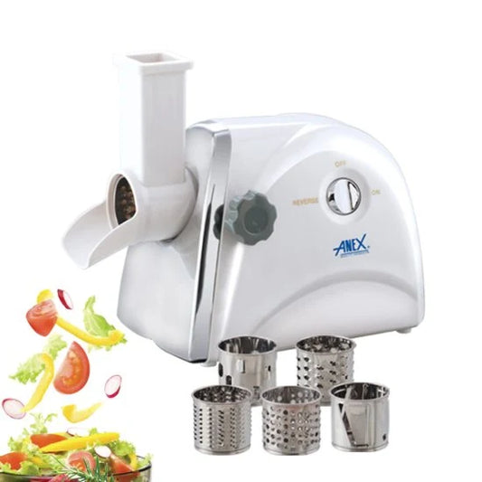 Anex Electric Salad Maker & Vegetable Slicer with 5 Drums (AG-2049) - Win Bachat