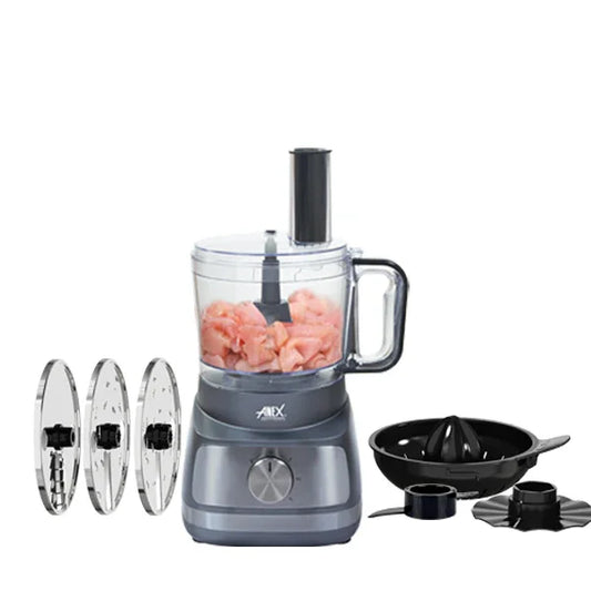 Anex Multi-Function Food Processor with Citrus Juicer - Grey (AG-3141) - Win Bachat
