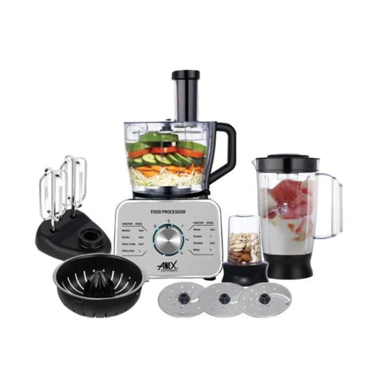 Anex Multifunction Food Processor with Blender, Grinder & Citrus Juicer (AG-3156) - Win Bachat