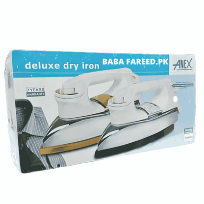 Anex Classic Heavy Duty Dry Iron - Cream & Gold (AG-1076B) - View 2 - Win Bachat