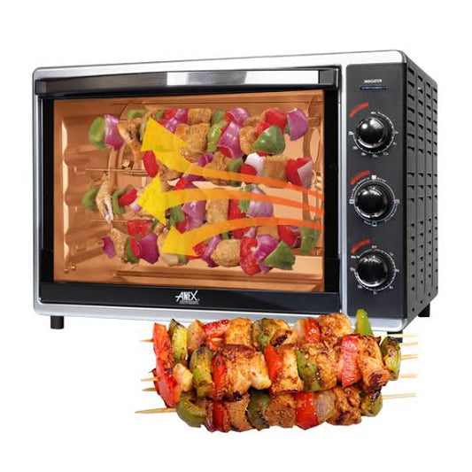Anex Electric Oven Toaster with Convection - Black & Silver (AG-3070) - Win Bachat
