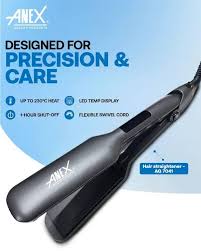 Anex Wide Plate Hair Straightener - Black (AG-7041) - View 3 - Win Bachat