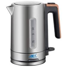 Anex Stainless Steel Electric Kettle with Water Window - Silver (AG-4051) - View 3 - Win Bachat