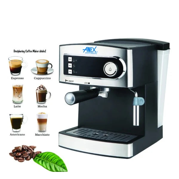 Anex Professional Espresso Coffee Machine (AG-826) - Win Bachat