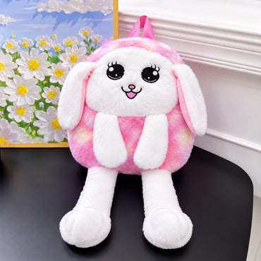 Cute Colorful LED Light-Up Bunny Earmuff Backpack for Kids