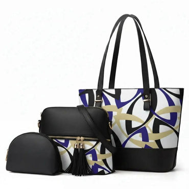 Premium 3-Piece Floral Printed Handbag Set for Women