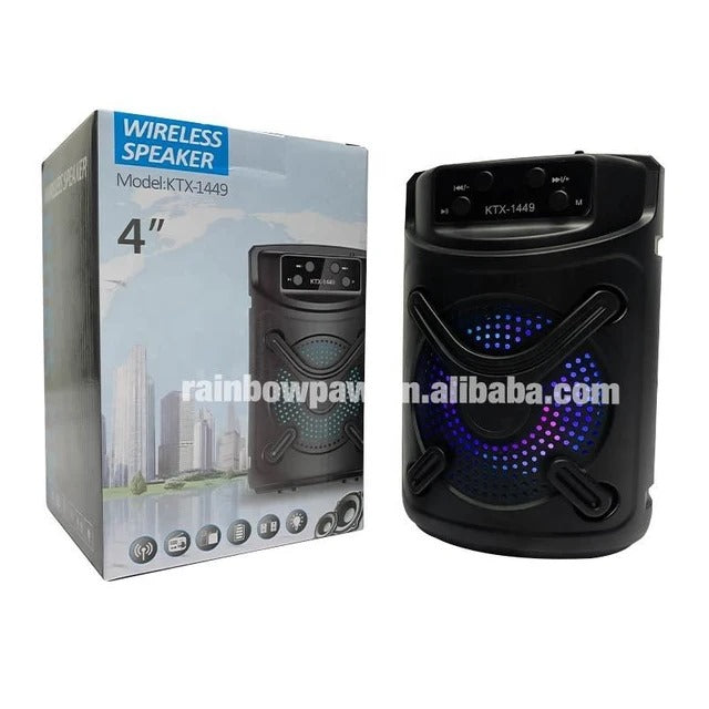KTX-1449 4-Inch Wireless Bluetooth Speaker with LED Lights - Win Bachat