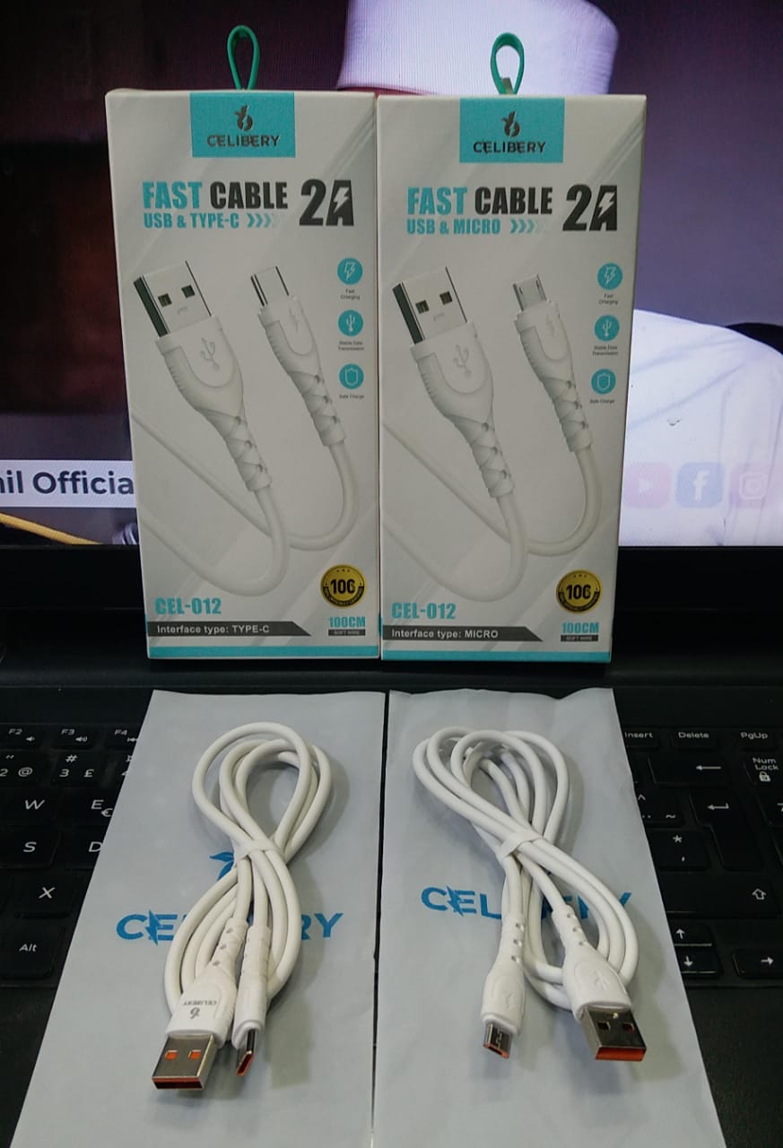 Celibery CEL-012 2A Fast Charging USB to Type-C Cable 1M - Win Bachat
