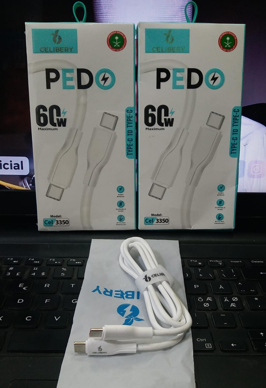 Celibery PEDO CEL-3350 60W USB-C to USB-C Fast Charging Cable - Win Bachat