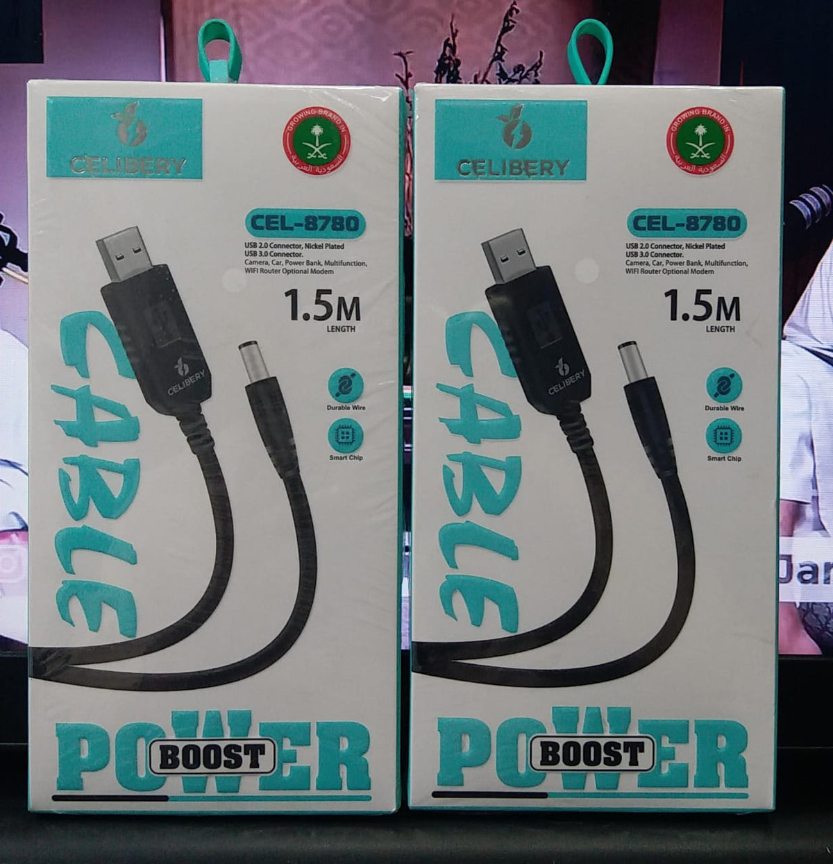 Celibery CEL-8780 4A USB Power Boost Cable 1.5M - Win Bachat
