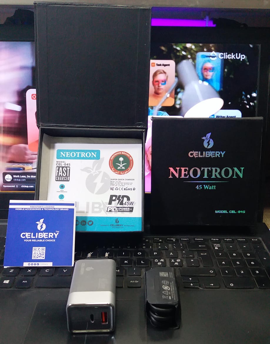 Celibery Neotron CEL-045 45W PD Fast Charger - Win Bachat