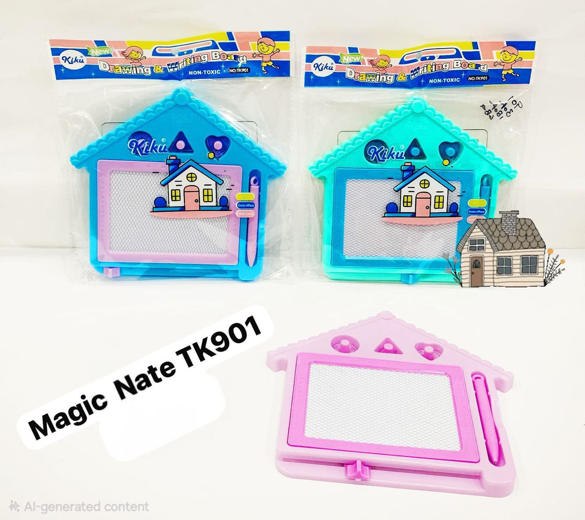 House-Shaped Magnetic Drawing & Writing Board for Kids - Win Bachat