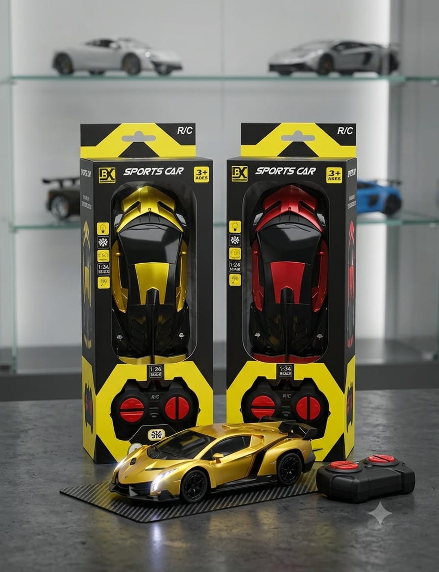 1:24 Remote Control Sports Car Toy with Controller - Win Bachat