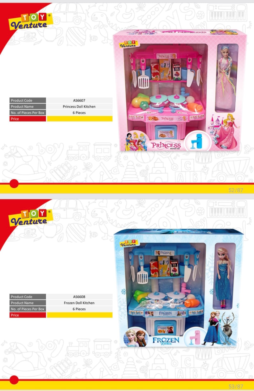 Princess Doll Kitchen Play Set - AS6607 & AS6608 - Win Bachat