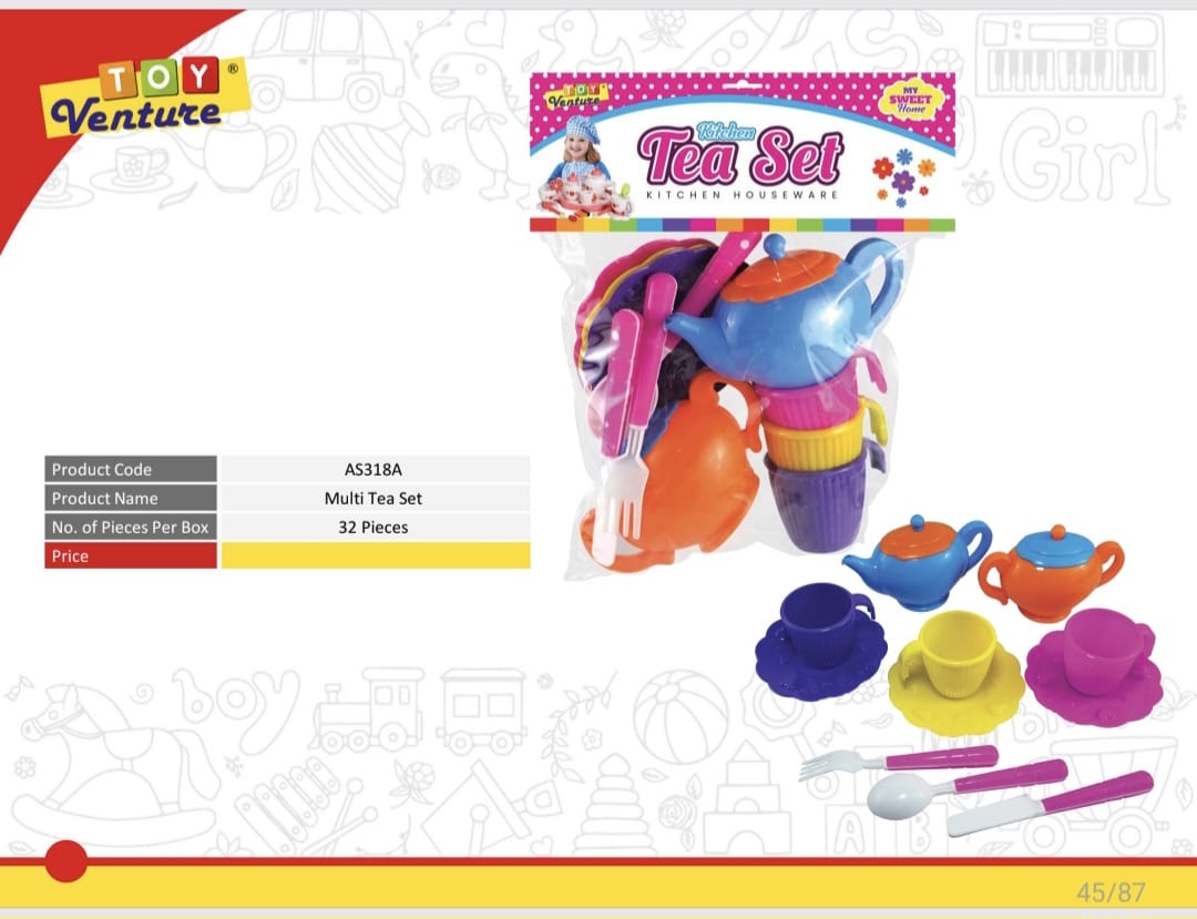 Multi-Color Kids Tea Set - AS318A - Win Bachat
