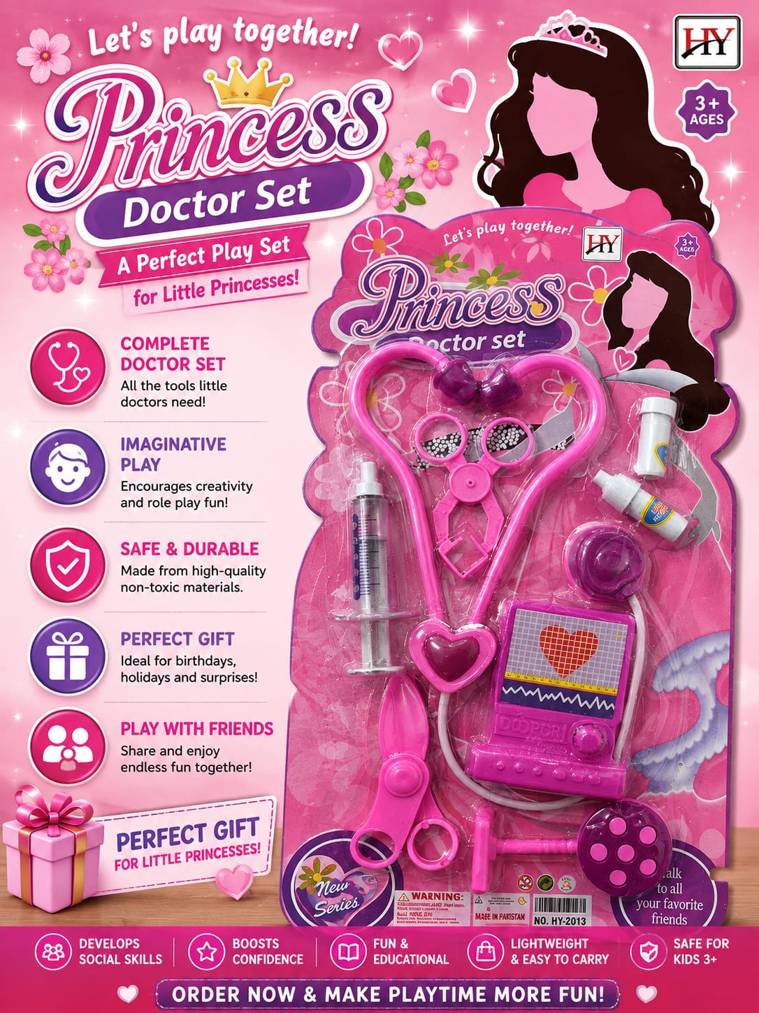 Princess Doctor Pretend Medical Play Set - HY-2013 - Win Bachat