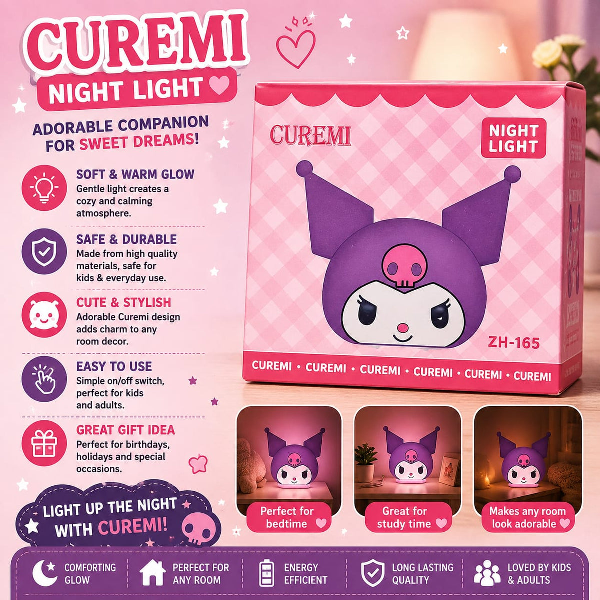 Curemi Character Night Light - ZH-165 - Win Bachat
