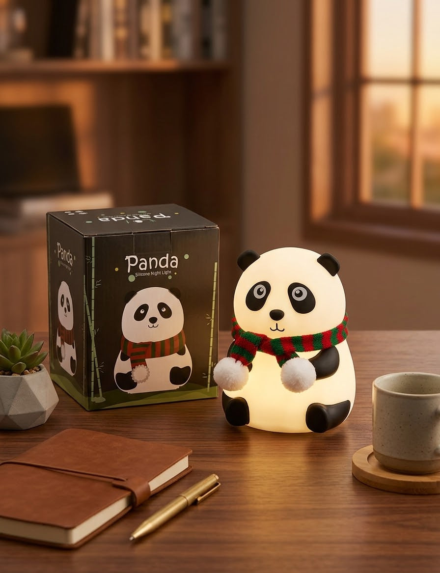 Panda Silicone Night Light with Scarf - Win Bachat