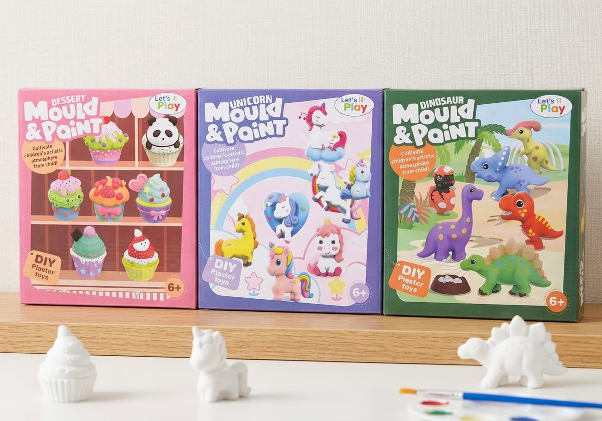 DIY Mould & Paint Plaster Craft Set - Assorted Designs - Win Bachat