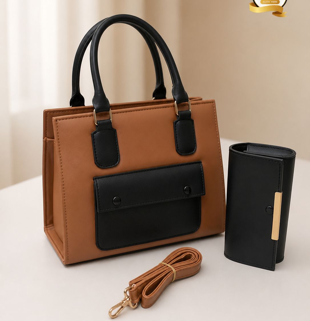 PREMIUM QUALITY LADIES 2 PC'S BAGS SET - HB014 - 2