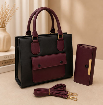 PREMIUM QUALITY LADIES 2 PC'S BAGS SET - HB014 - 4