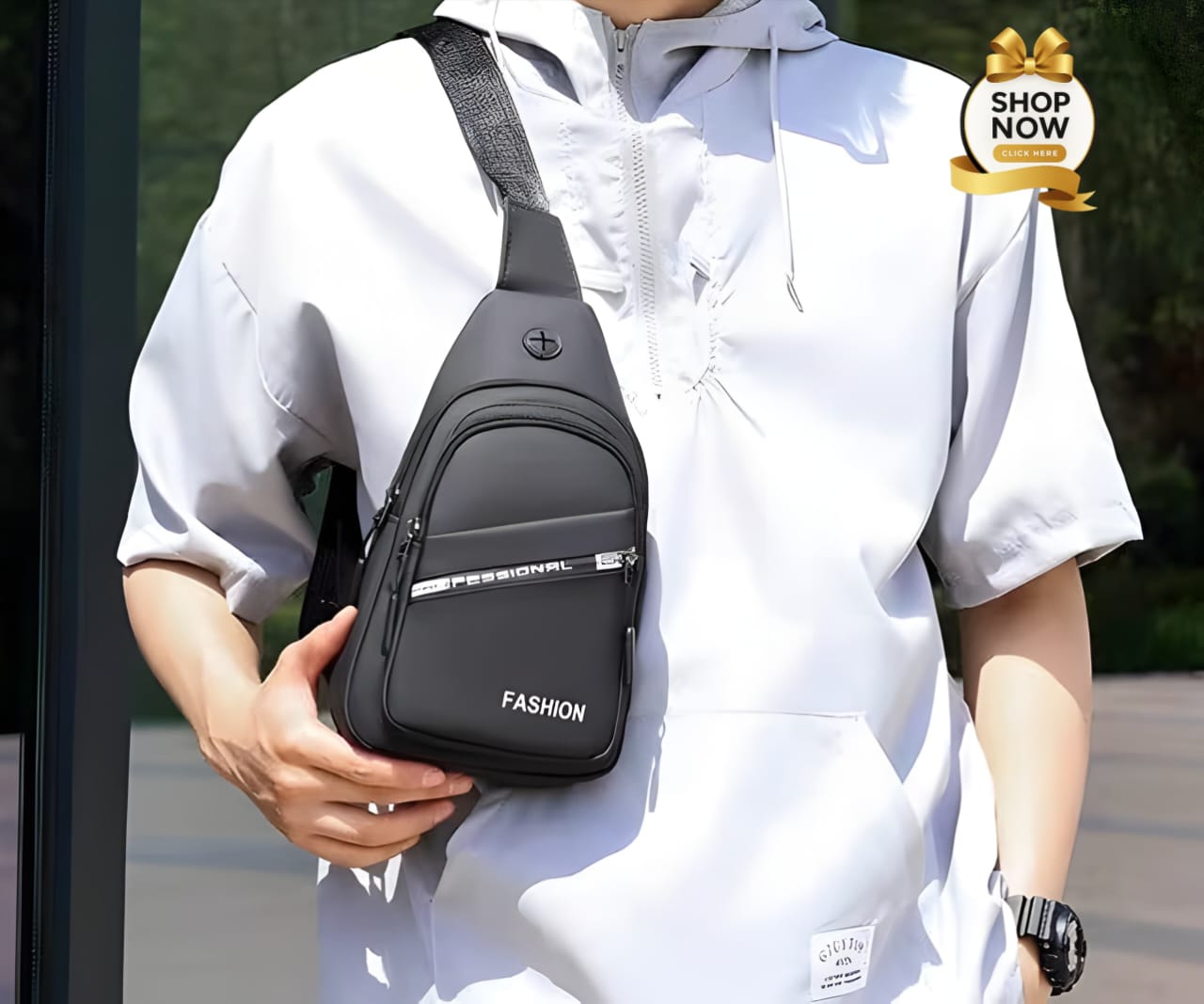 Sling Crossbody Bag - Black