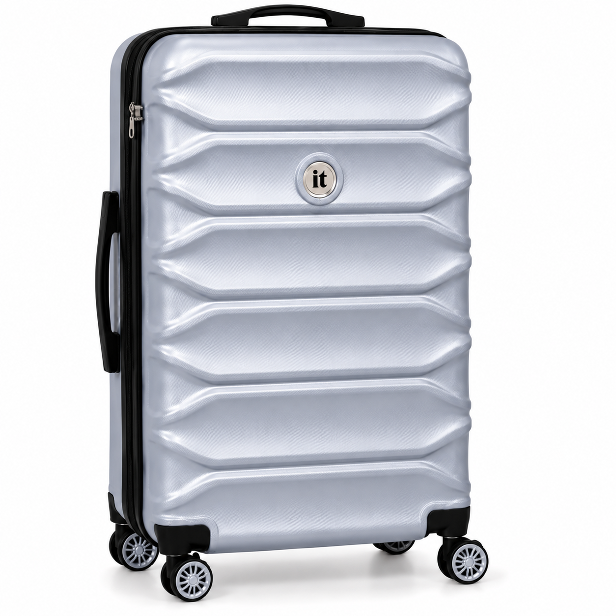 Travel Suitcase Hard Case Shockproof, Lightweight & 360 Spinner Wheels - Silver D 2