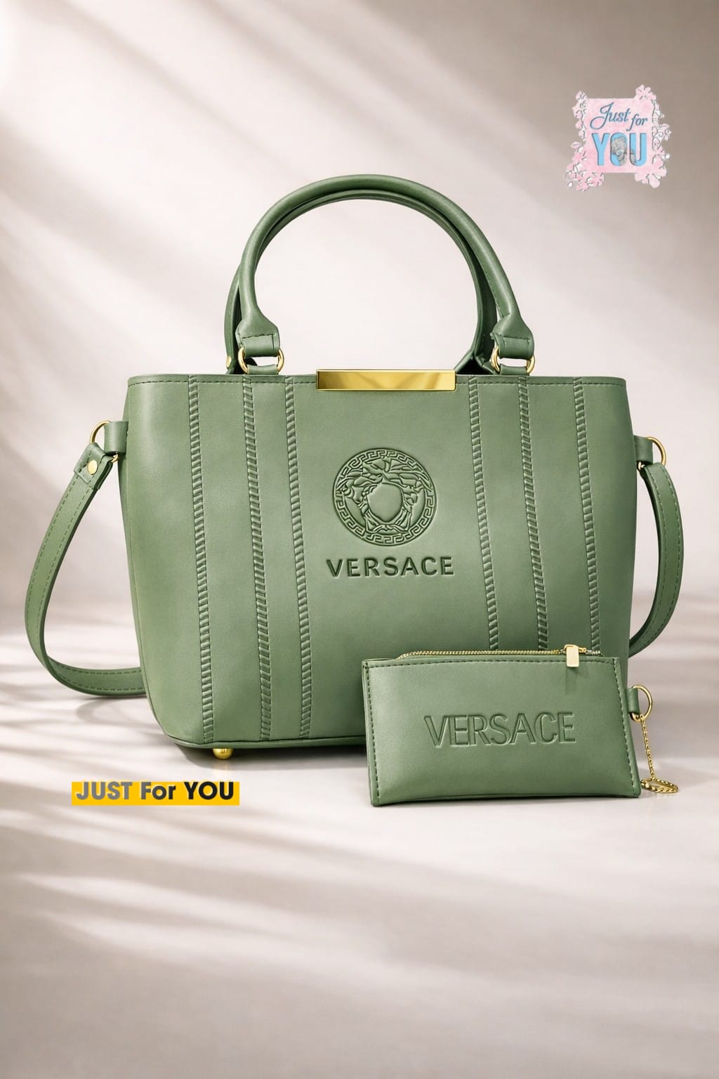 VERSACE 2 PC'S DOUBLE ZIPPER BAGS - HB007-4