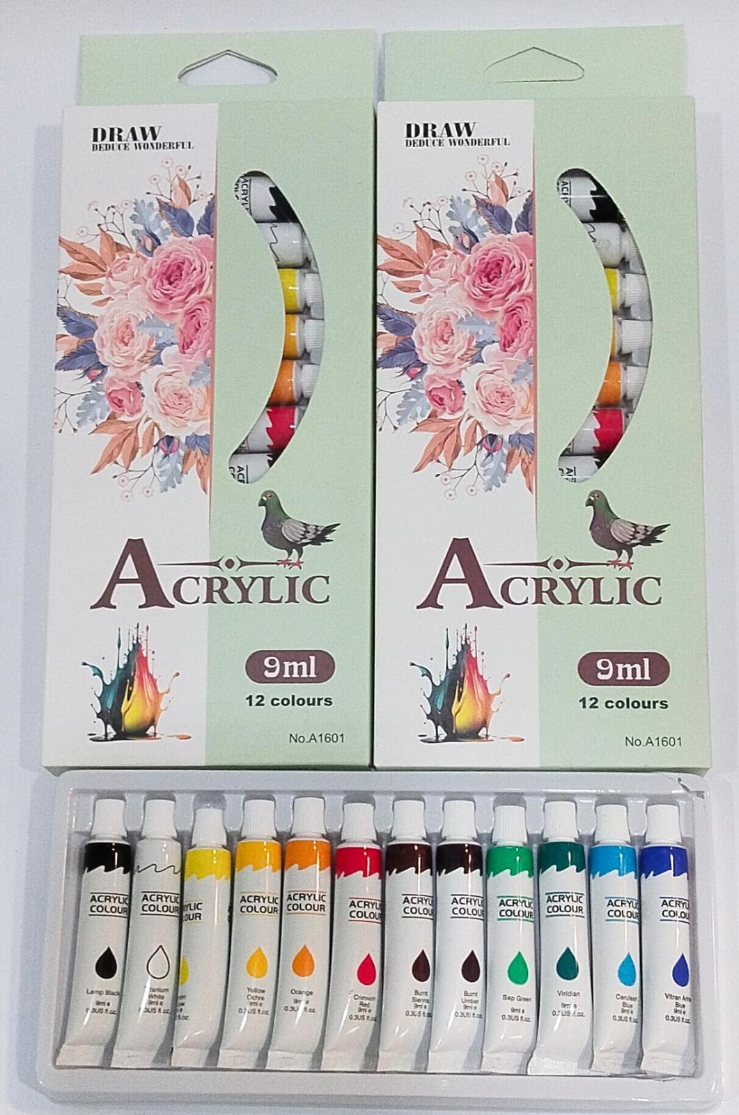 Acrylic 9Ml Tube Color Set - Win Bachat