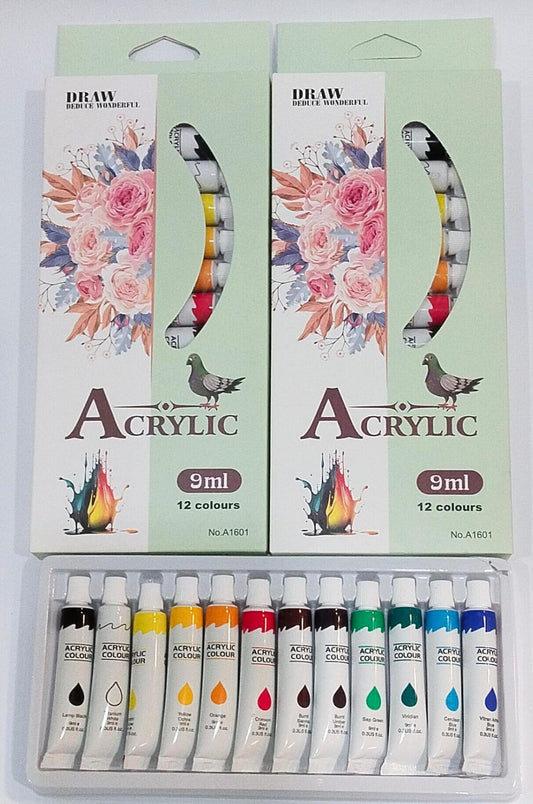 Acrylic 9Ml Tube Color Set - Win Bachat