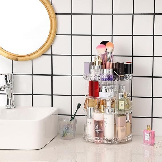 Acrylic Rotating Cosmetic Makeup Organizer - Win Bachat