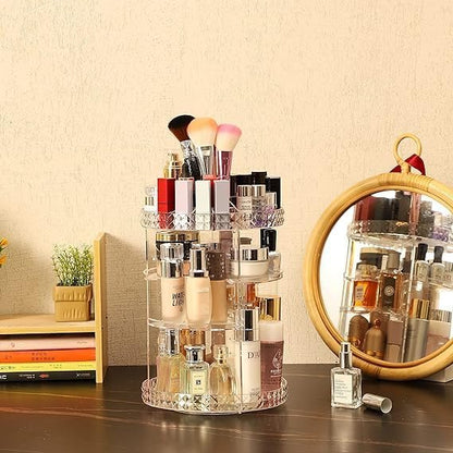 Acrylic Rotating Cosmetic Makeup Organizer - Win Bachat