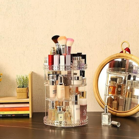 Acrylic Rotating Cosmetic Makeup Organizer - Win Bachat