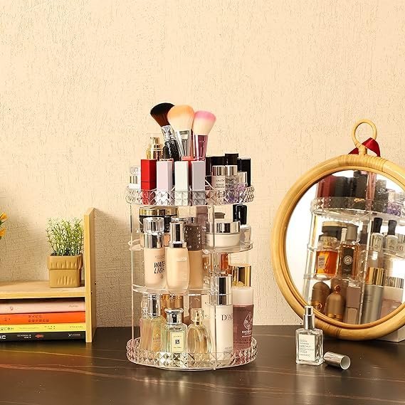 Acrylic Rotating Cosmetic Makeup Organizer - Win Bachat