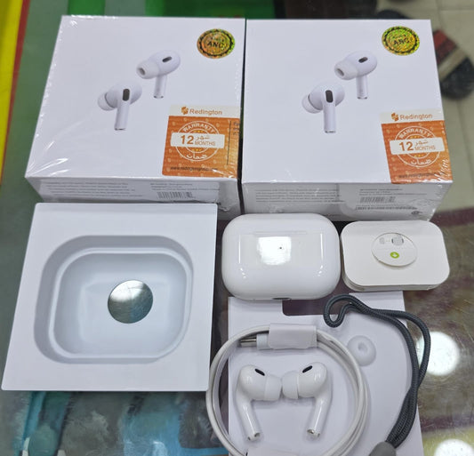AirPods Pro 2 White Wireless Earbuds with MagSafe Charging Case, USB-C Cable & Buzzer - Win Bachat
