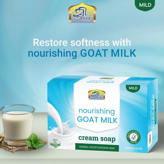 AL KHAIR SOAP GOAT MILK CREAM - 90g - Win Bachat