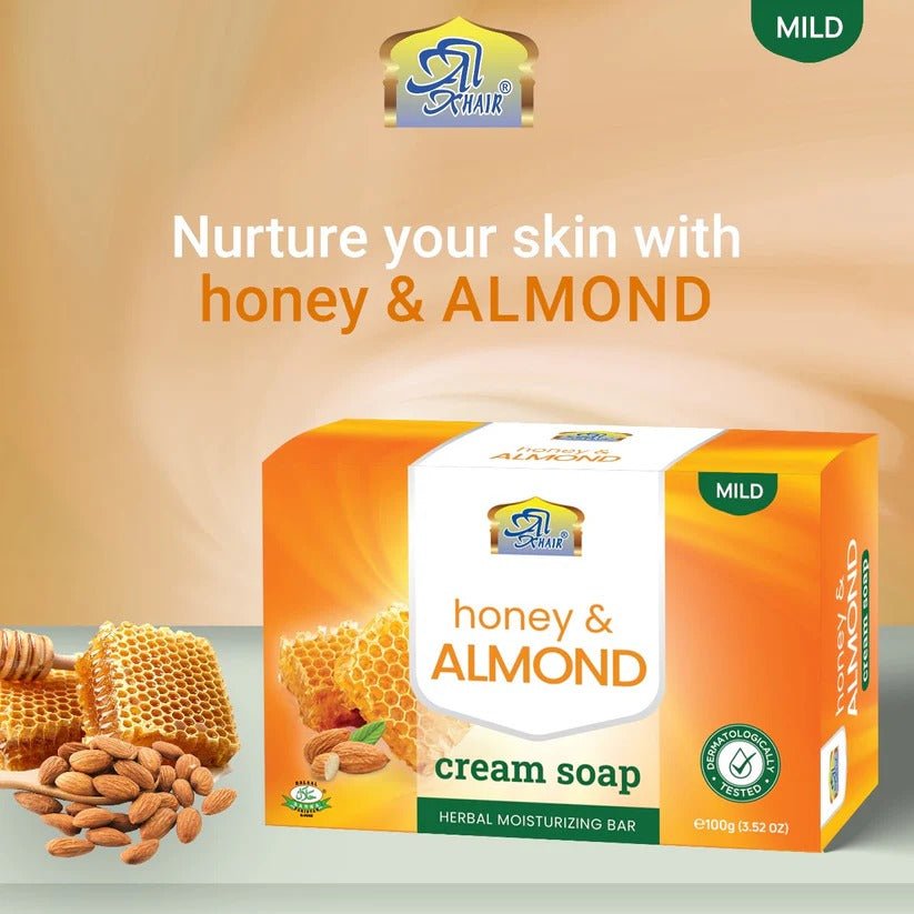 AL KHAIR SOAP HONEY & ALMOND CREAM - 90g - Win Bachat