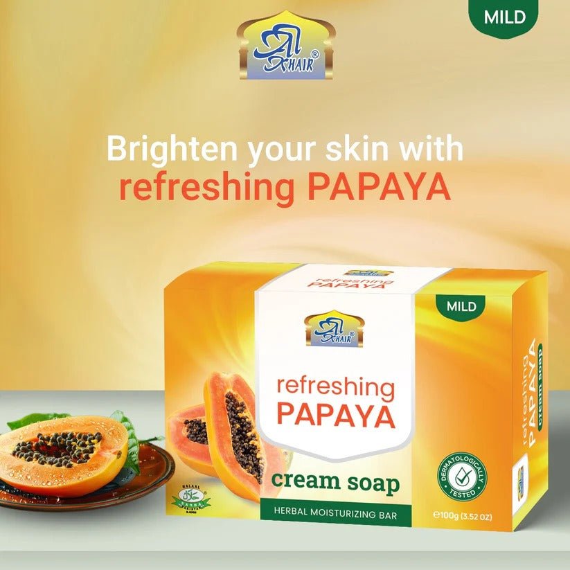 AL KHAIR SOAP PAPAYA CREAM - 90g - Win Bachat