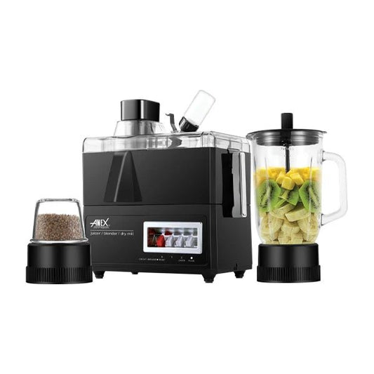 Anex 3-in-1 Juicer, Blender & Dry Mill - Black (AG-175GL) - Win Bachat