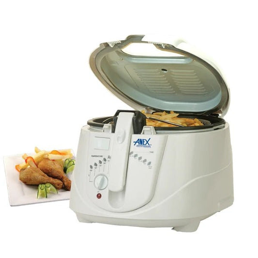 Anex AG-2012 Electric Deep Fryer - White - Win Bachat