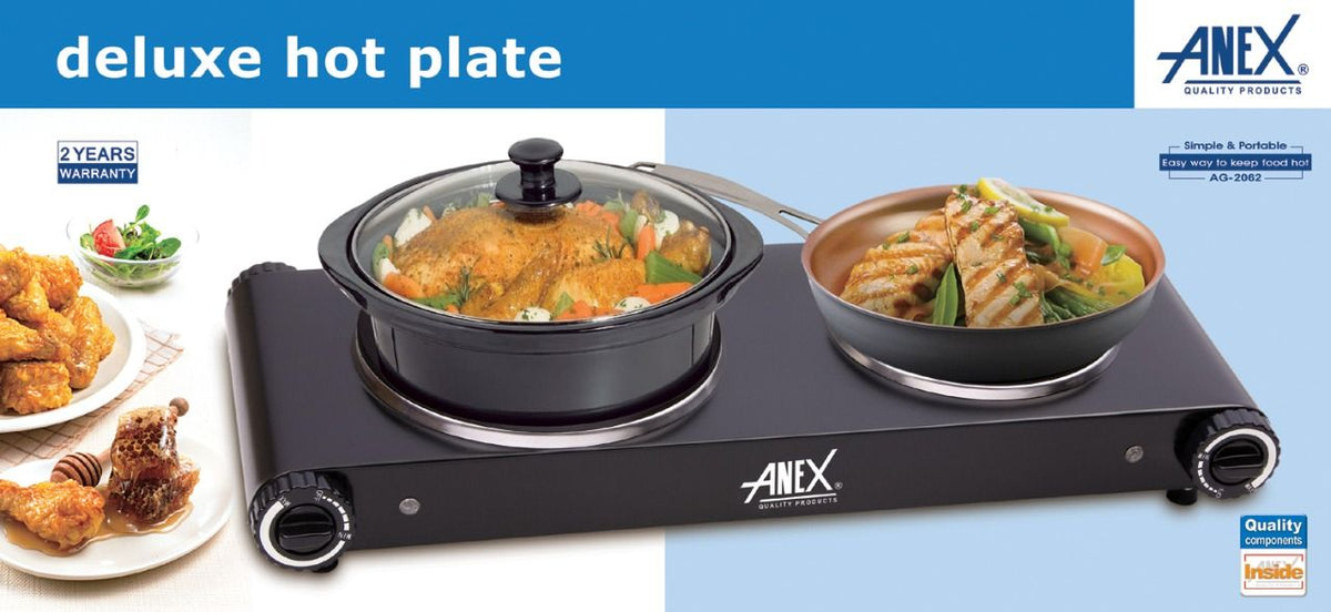 Anex AG-2062 Deluxe Double Hot Plate - Win Bachat