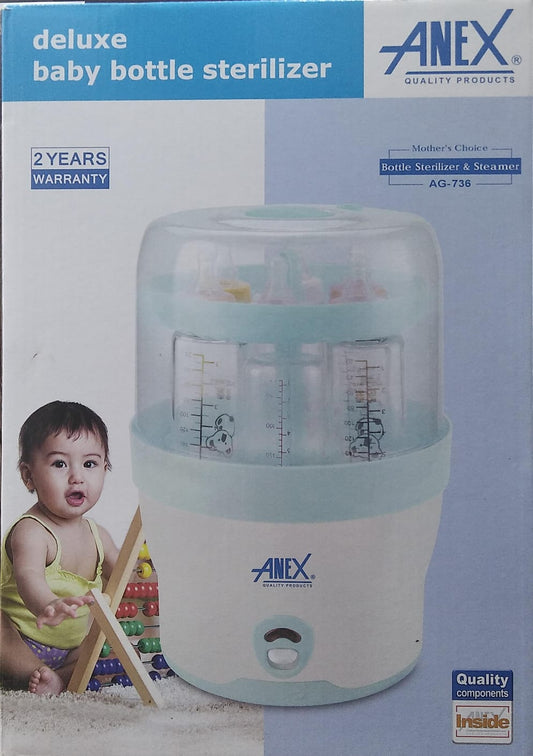Anex AG-736 Deluxe Baby Bottle Sterilizer & Steamer - Win Bachat