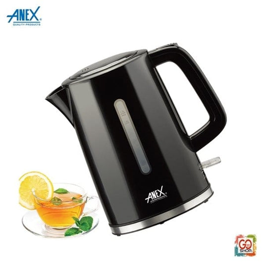 Anex Black Electric Kettle with Water Level Indicator (AG-4055) - Win Bachat