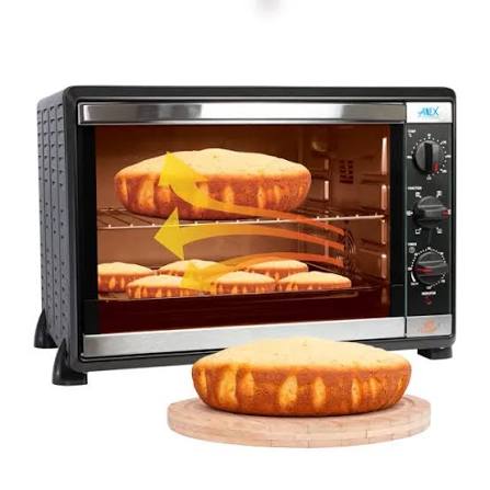 Anex Deluxe Electric Oven Toaster - Black & Silver (AG-2070) - Win Bachat