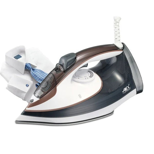 Anex Deluxe Steam Iron - Black & White (AG-1030) - Win Bachat