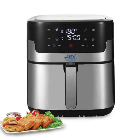 Anex Digital Air Fryer with Touch Control - Black & Silver (AG-2024) - Win Bachat