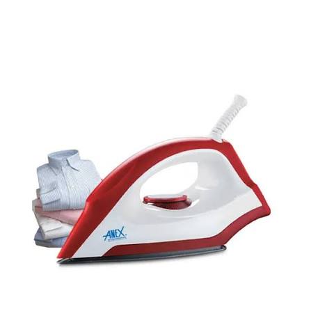 Anex Electric Dry Iron - Red & White (AG-2074) - Win Bachat