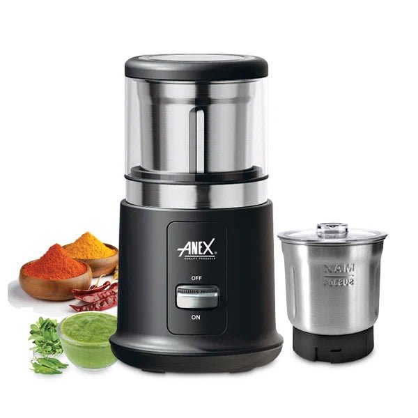 Anex Electric Grinder with Extra Stainless Steel Cup (AG-649) - Win Bachat