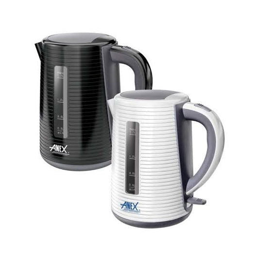 Anex Electric Kettle with Water Level Indicator - White & Grey (AG-4042) - Win Bachat